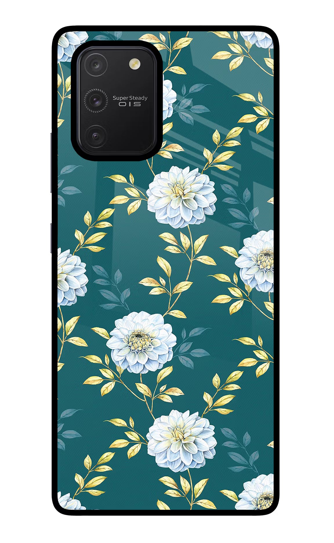 Flowers Samsung S10 Lite Glass Case Back Cover by Casekaro