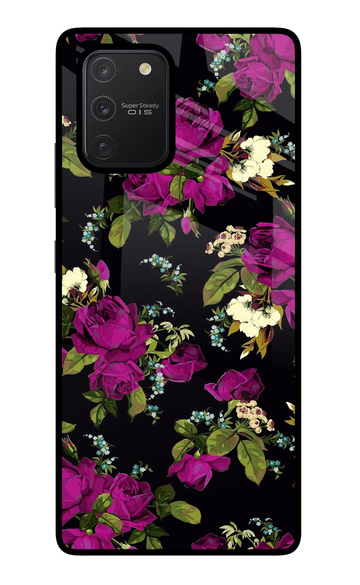 Flowers Samsung S10 Lite Glass Case Back Cover by Casekaro