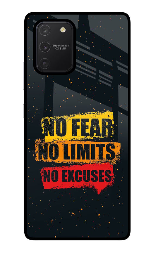 No Fear No Limits No Excuse Samsung S10 Lite Glass Case