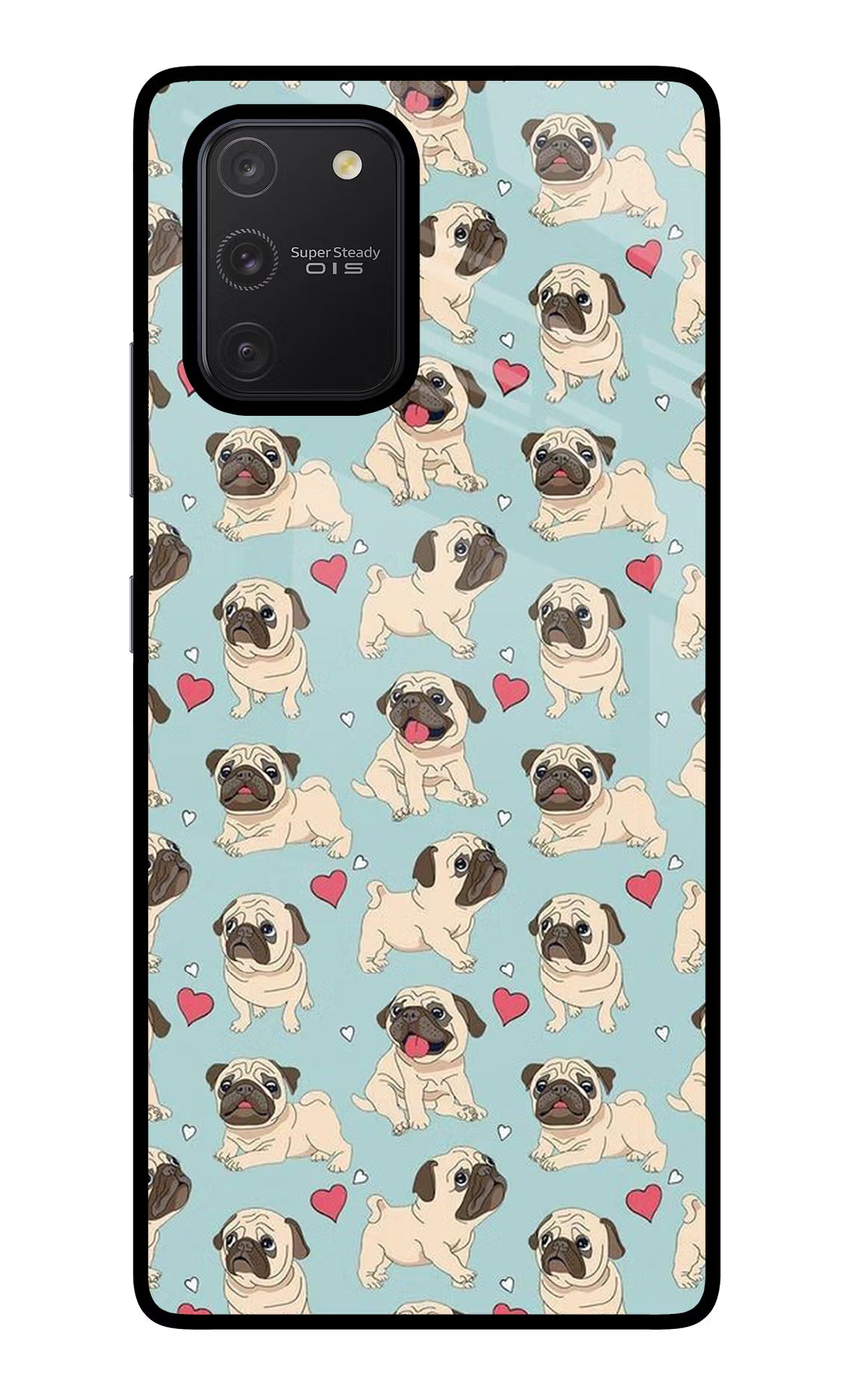Pug Dog Samsung S10 Lite Glass Case Back Cover by Casekaro
