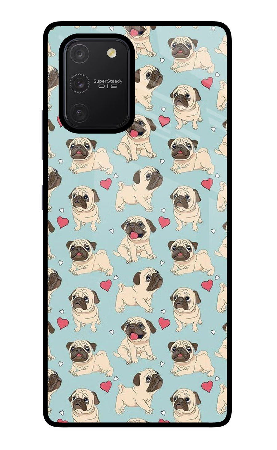 Pug Dog Samsung S10 Lite Back Cover, Glass case