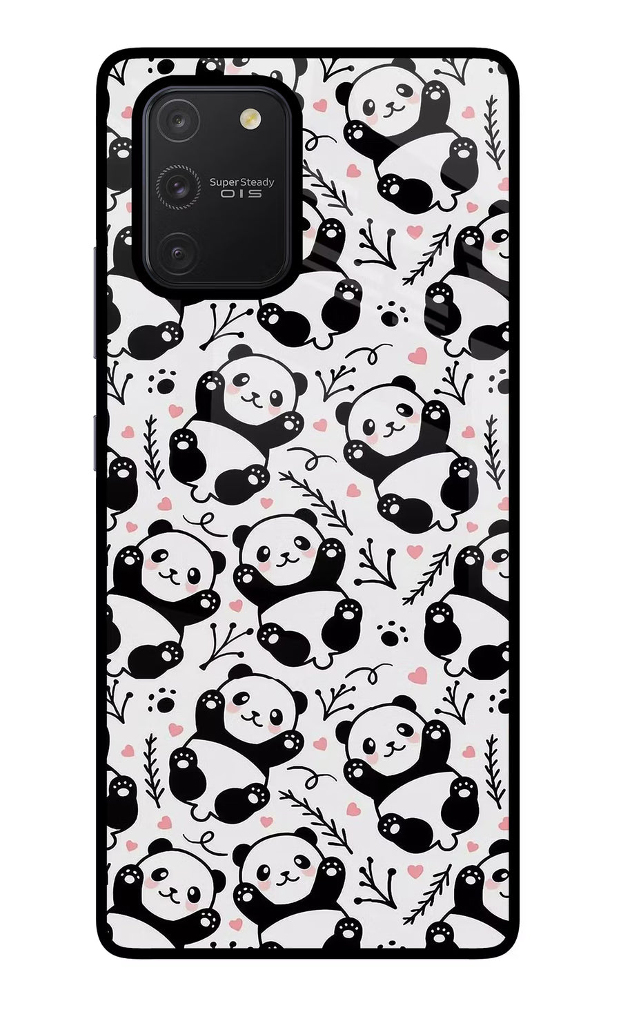 Cute Panda Samsung S10 Lite Back Cover, Glass case