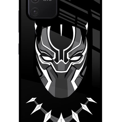 Black Panther Samsung S10 Lite Glass Case Back Cover by Casekaro