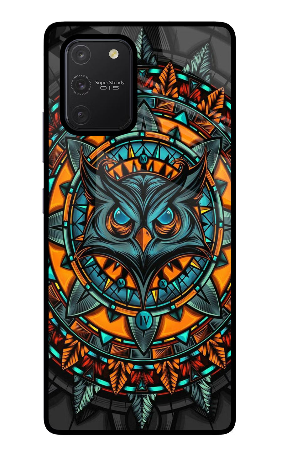 Angry Owl Art Samsung S10 Lite Back Cover, Glass case