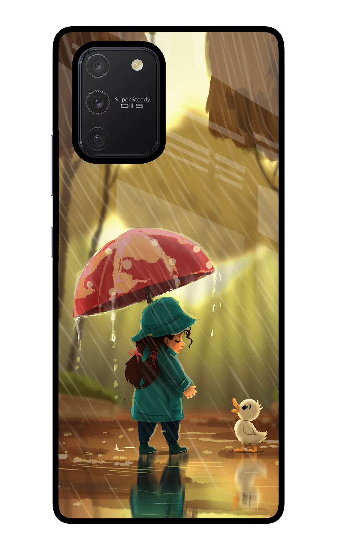 Rainy Day Samsung S10 Lite Glass Case Back Cover by Casekaro