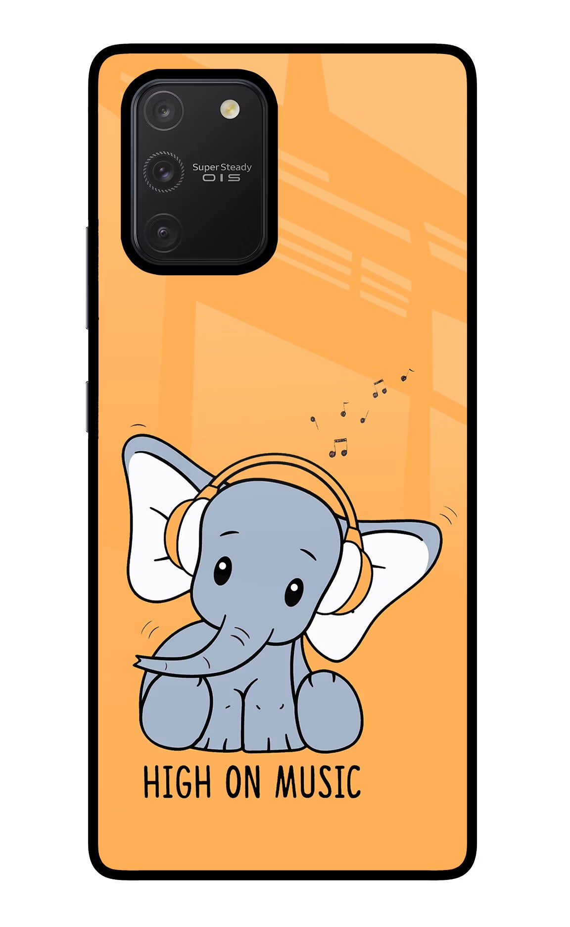 High On Music Samsung S10 Lite Glass Case Back Cover by Casekaro