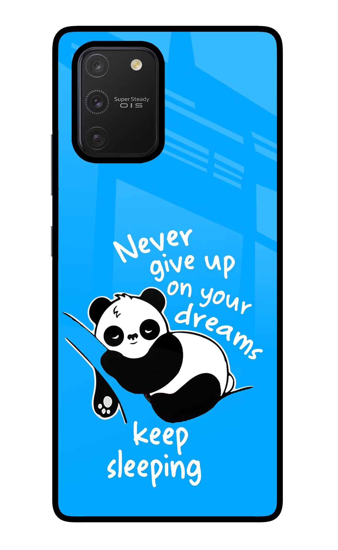 Keep Sleeping Samsung S10 Lite Glass Case Back Cover by Casekaro