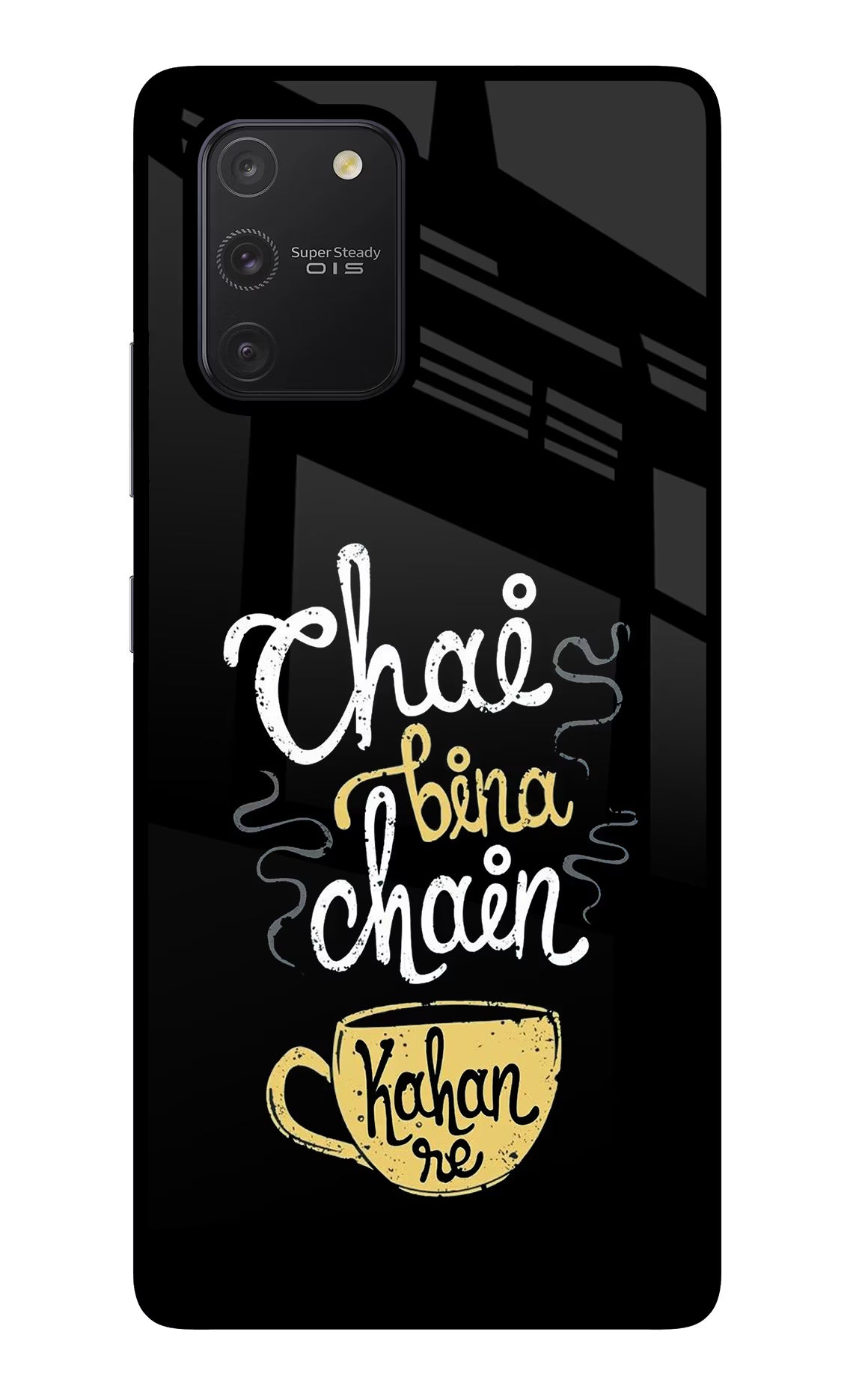 Chai Bina Chain Kaha Re Samsung S10 Lite Glass Case
