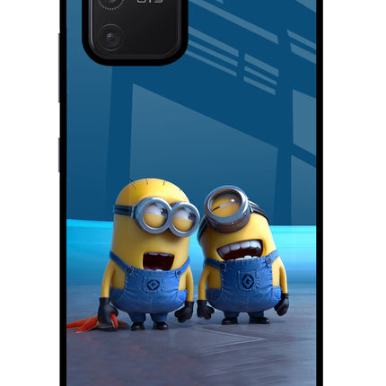 Minion Laughing Samsung S10 Lite Glass Case Back Cover by Casekaro