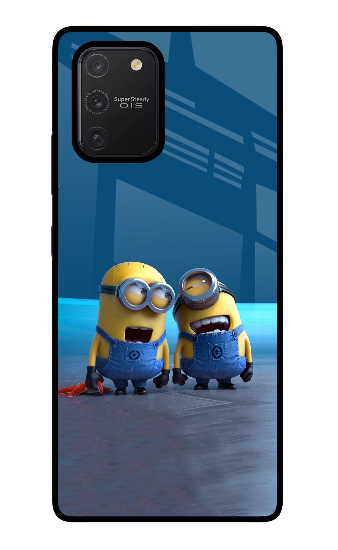 Minion Laughing Samsung S10 Lite Glass Case Back Cover by Casekaro