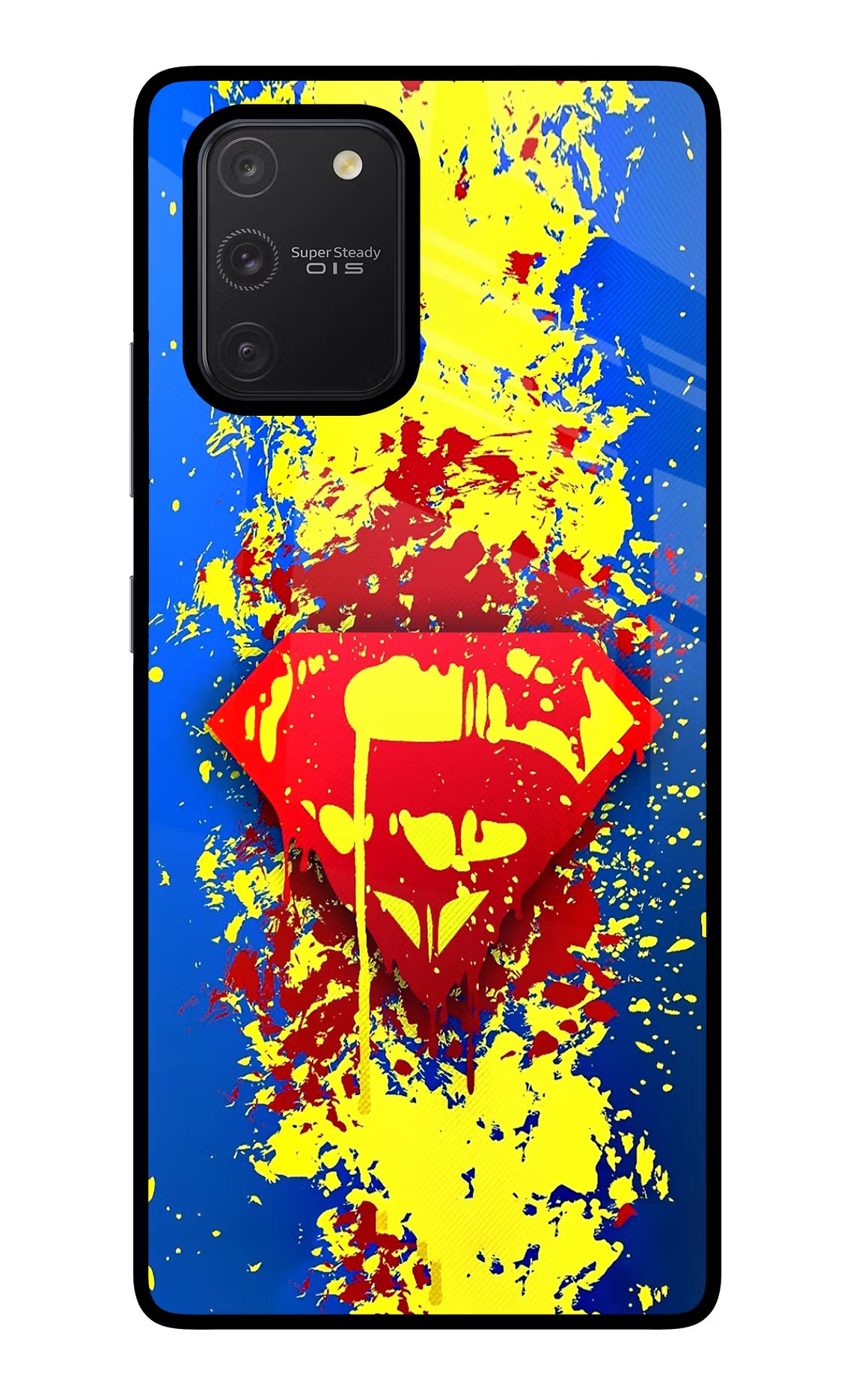 Superman logo Samsung S10 Lite Glass Case Back Cover by Casekaro
