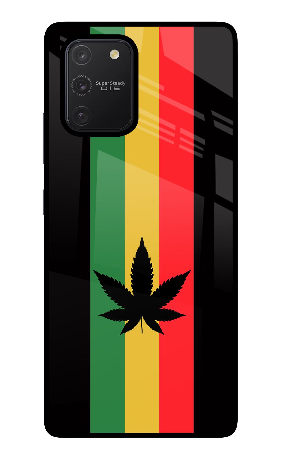 Weed Flag Samsung S10 Lite Glass Case Back Cover by Casekaro
