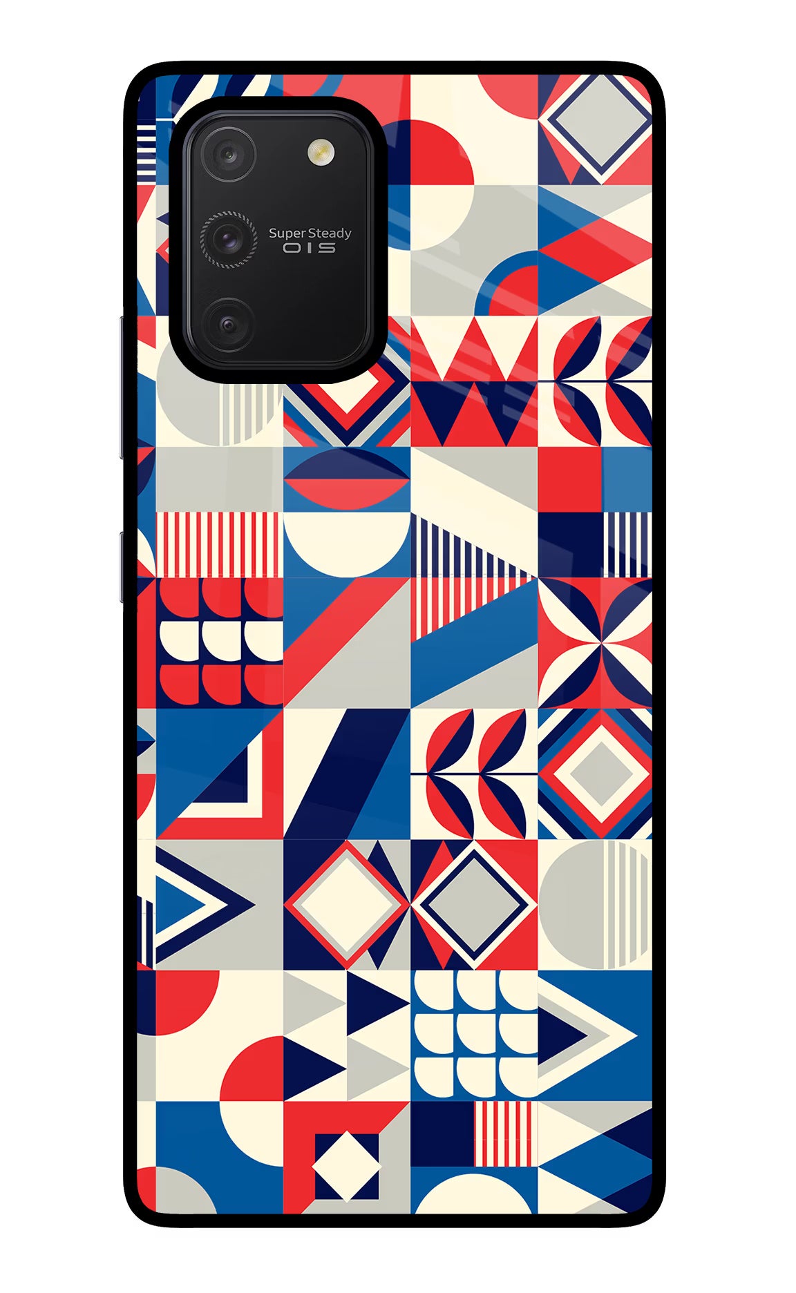 Colorful Pattern Samsung S10 Lite Glass Case Back Cover by Casekaro