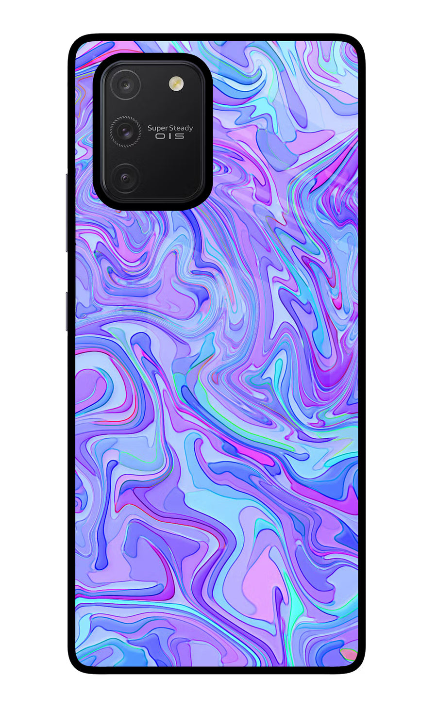 Glitter Samsung S10 Lite Back Cover, Glass case