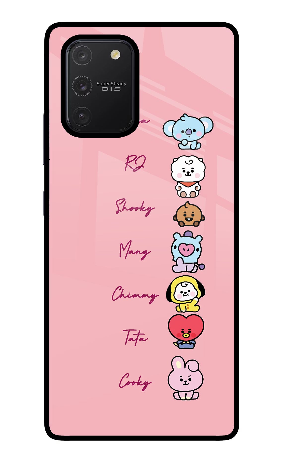 BTS names Samsung S10 Lite Glass Case Back Cover by Casekaro
