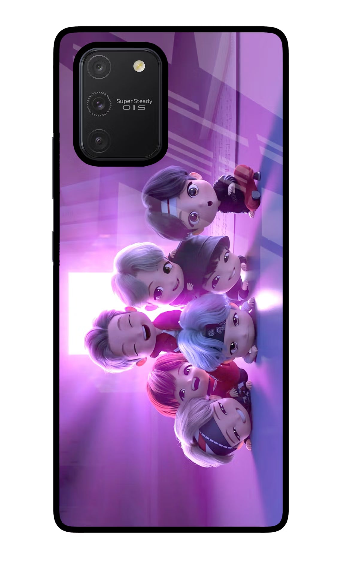 BTS Chibi Samsung S10 Lite Glass Case