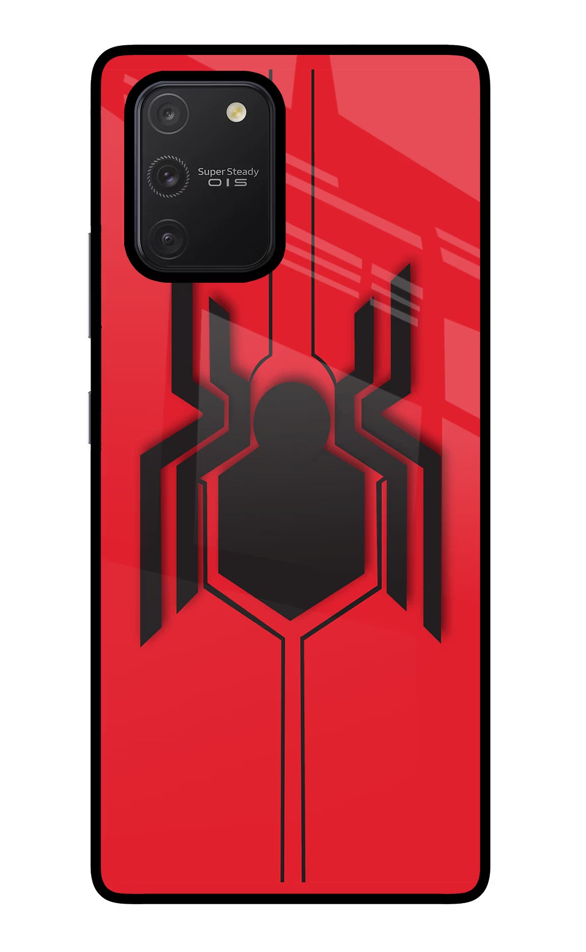 Spider Samsung S10 Lite Glass Case Back Cover by Casekaro