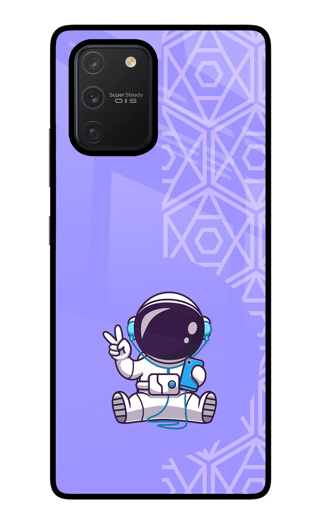 Cute Astronaut Chilling Samsung S10 Lite Glass Case