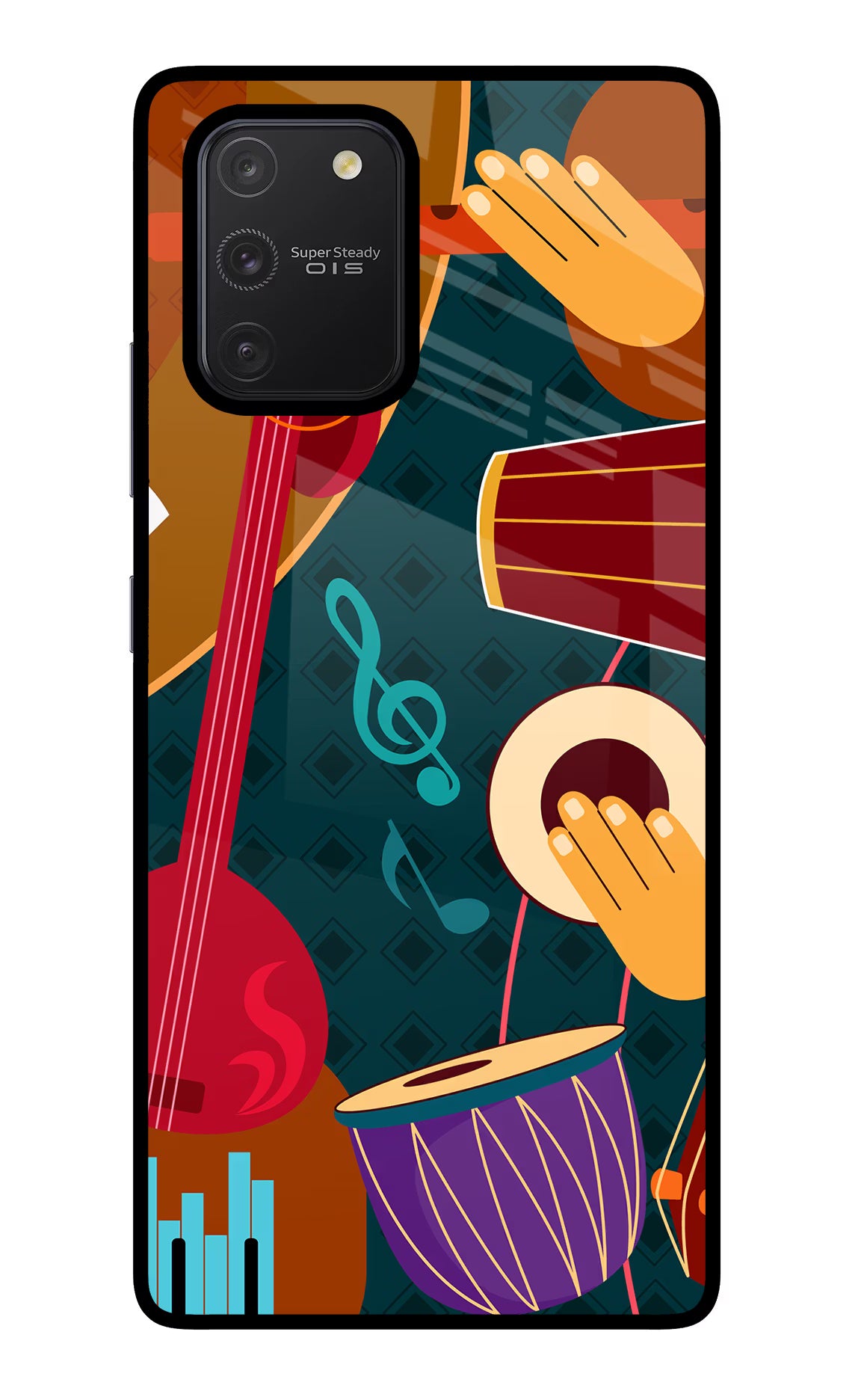 Music Instrument Samsung S10 Lite Glass Case Back Cover by Casekaro