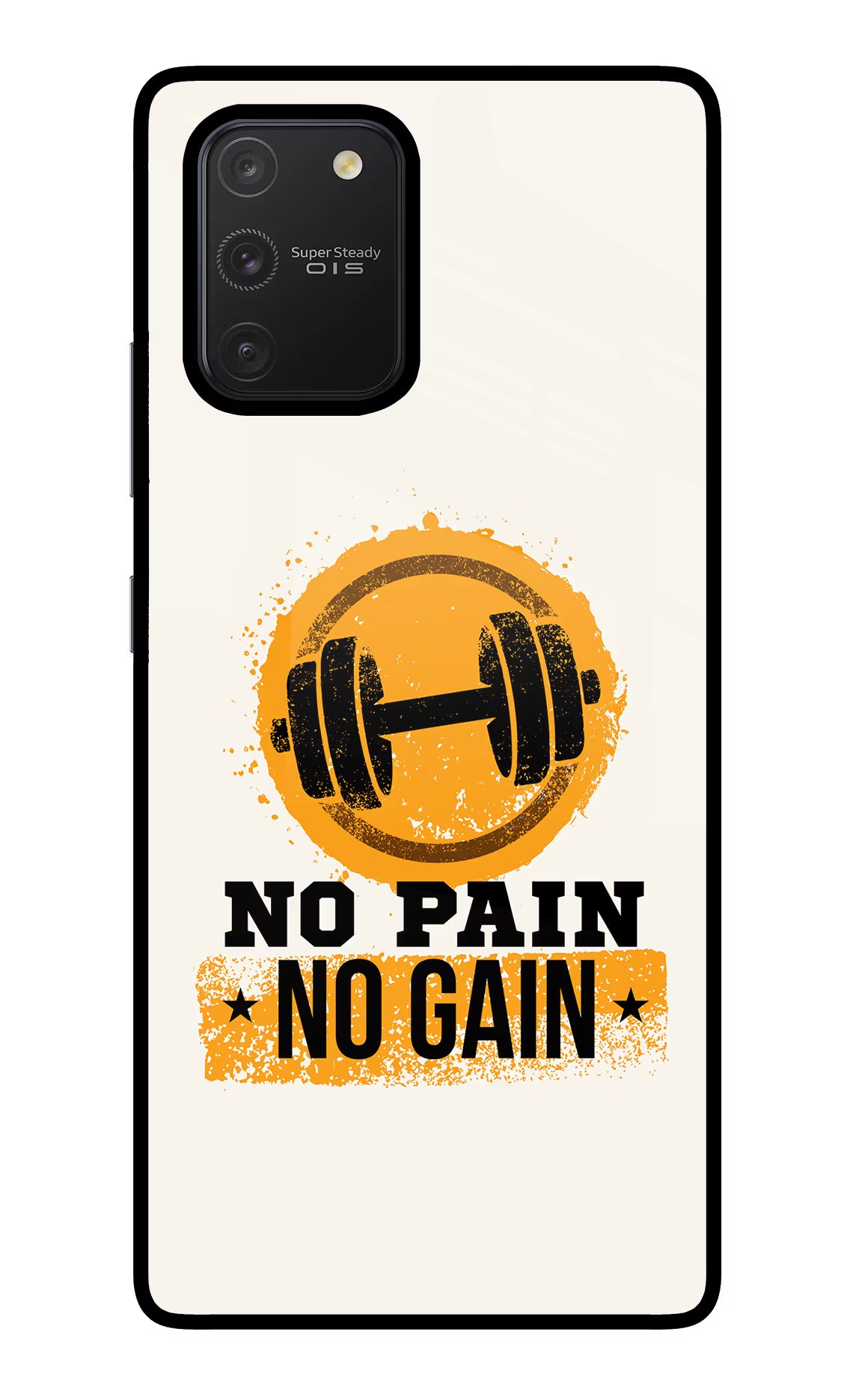 No Pain No Gain Samsung S10 Lite Glass Case Back Cover by Casekaro