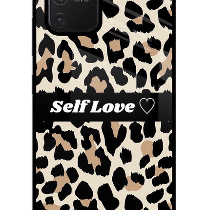 Leopard Print Self Love Samsung S10 Lite Glass Case
