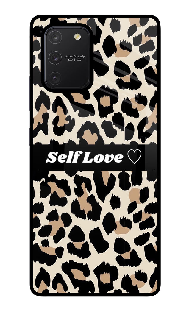 Leopard Print Self Love Samsung S10 Lite Glass Case