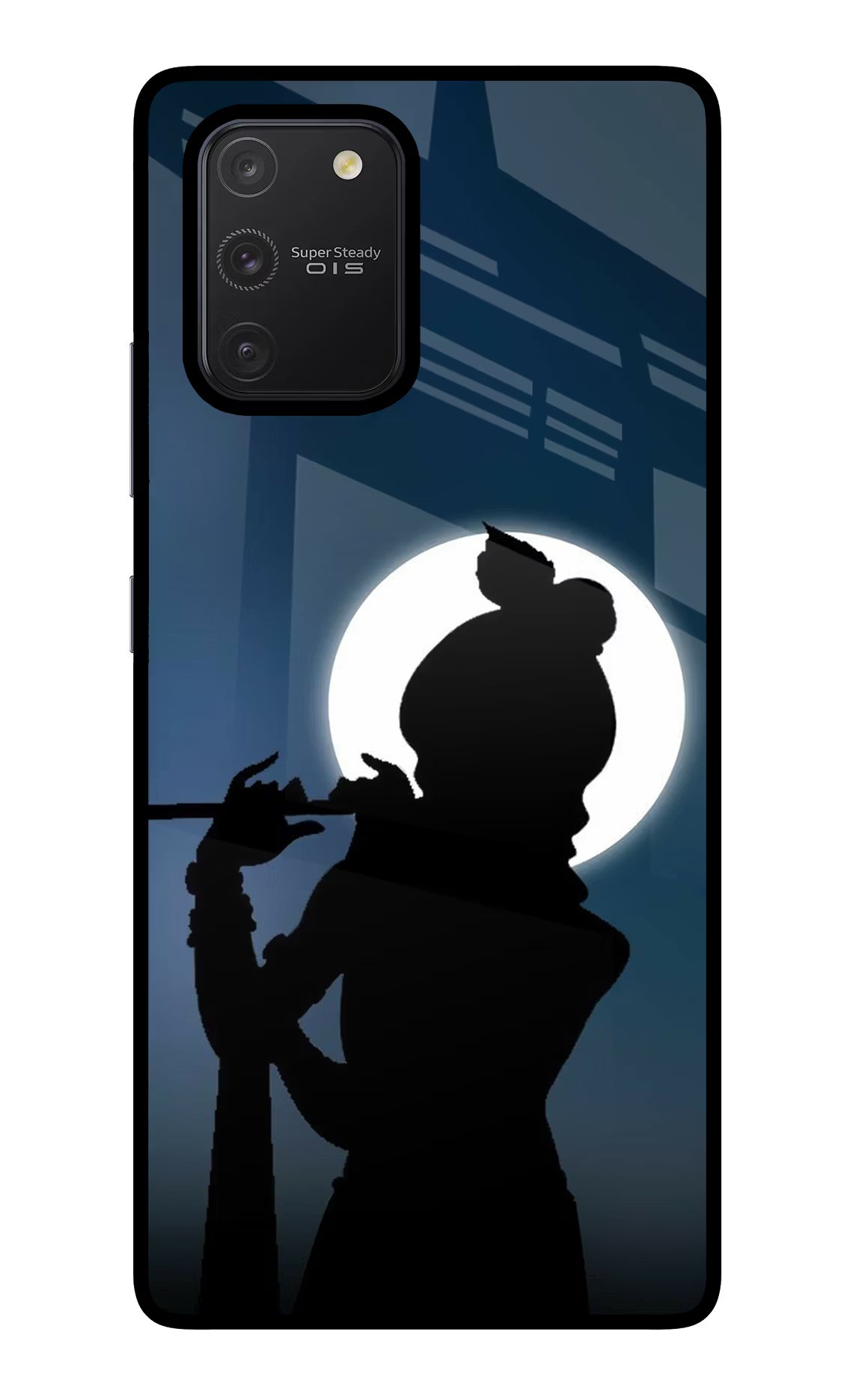 Shri Krishna Silhouette Samsung S10 Lite Glass Case Back Cover by Casekaro