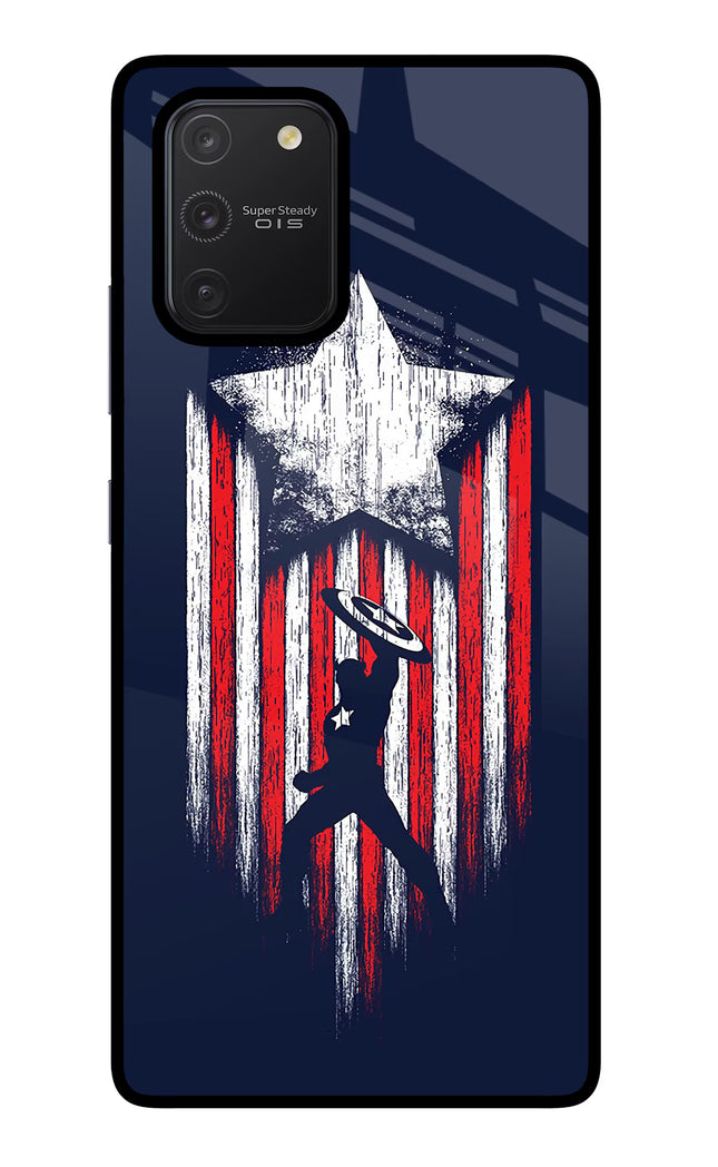 Captain America Marvel Art Samsung S10 Lite Glass Case