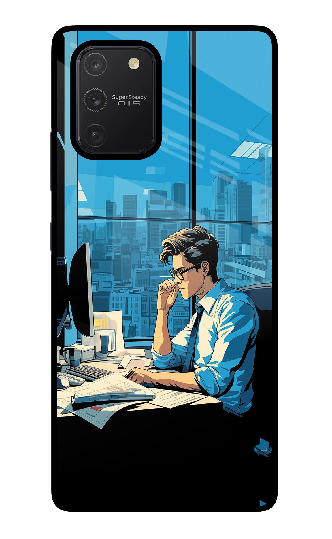 Focused Hustler (AI Generated) Samsung S10 Lite Glass Case Back Cover by Casekaro