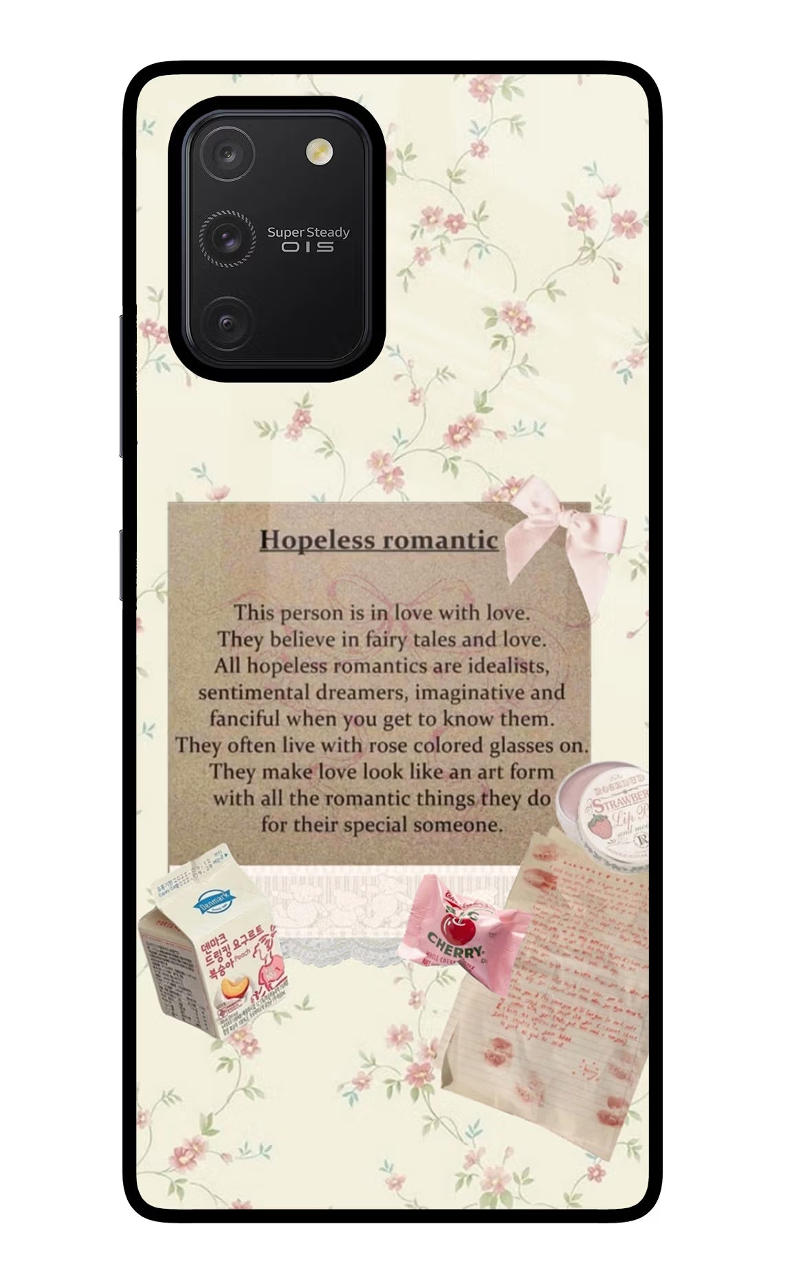 Hopeless Romantic Samsung S10 Lite Glass Case Back Cover by Casekaro