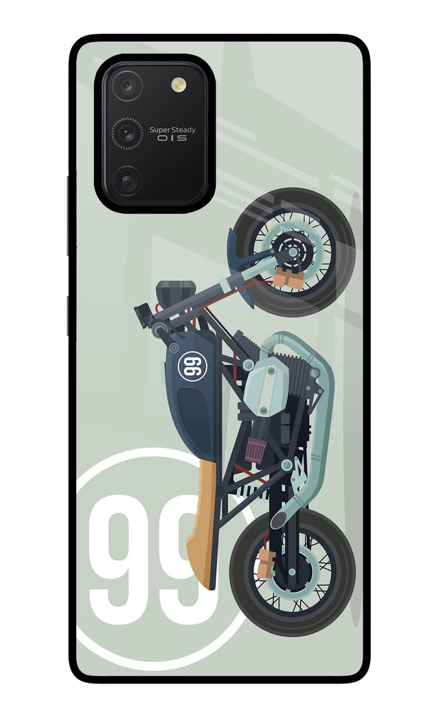 Classic Cafe Racer 99 Samsung S10 Lite Glass Case Back Cover by Casekaro