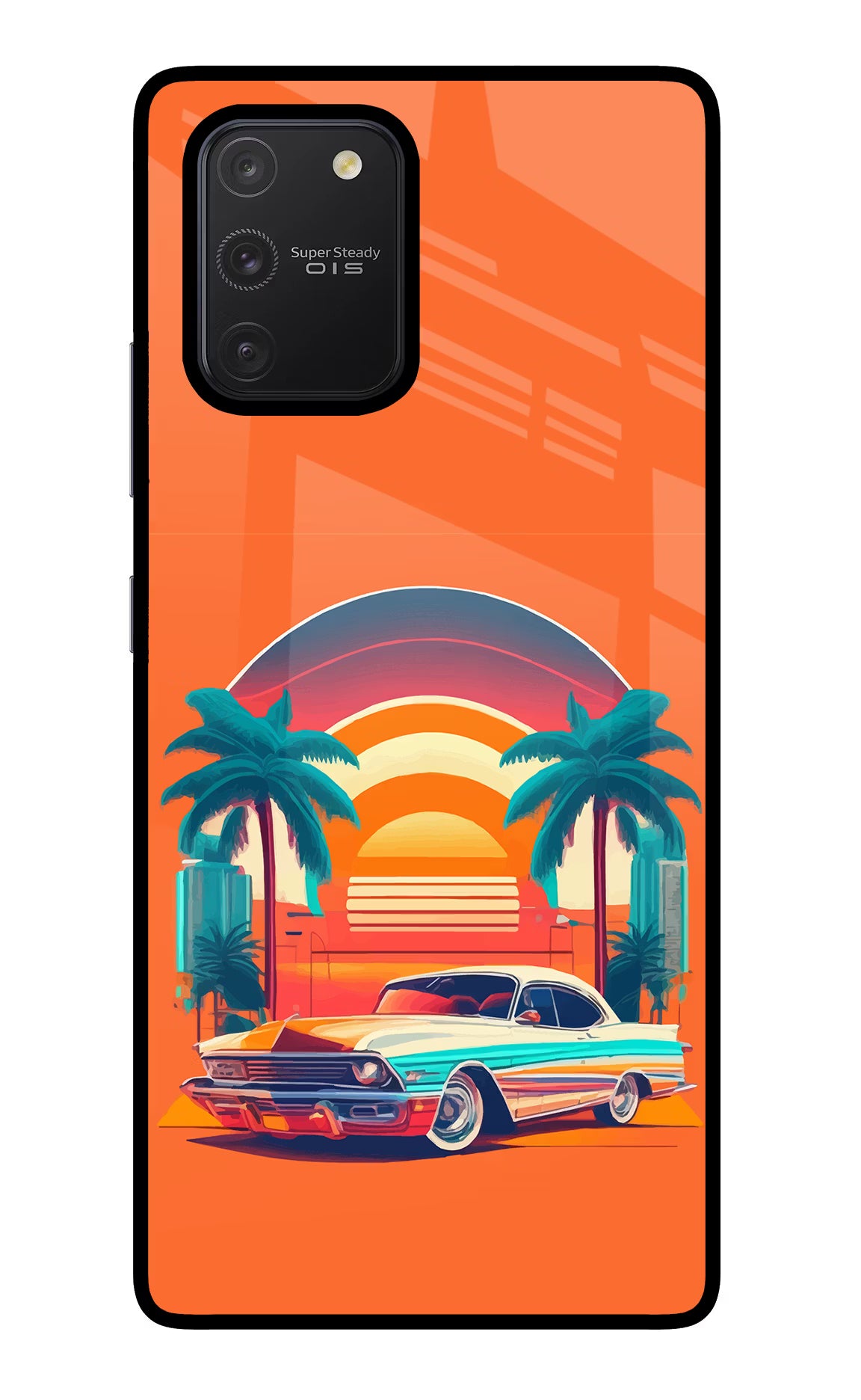Palm Drive 80s Samsung S10 Lite Glass Case