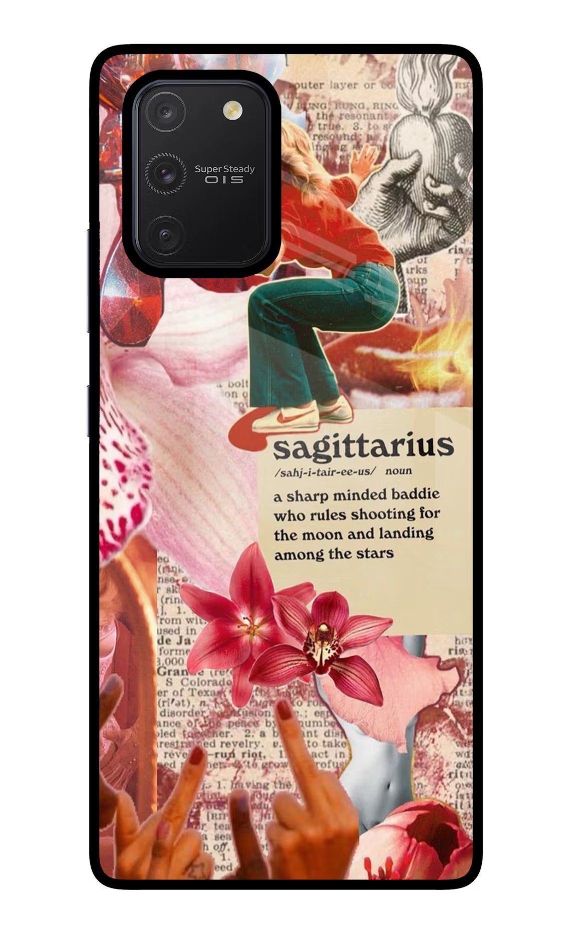 Sagittarius Zodiac Samsung S10 Lite Glass Case Back Cover by Casekaro