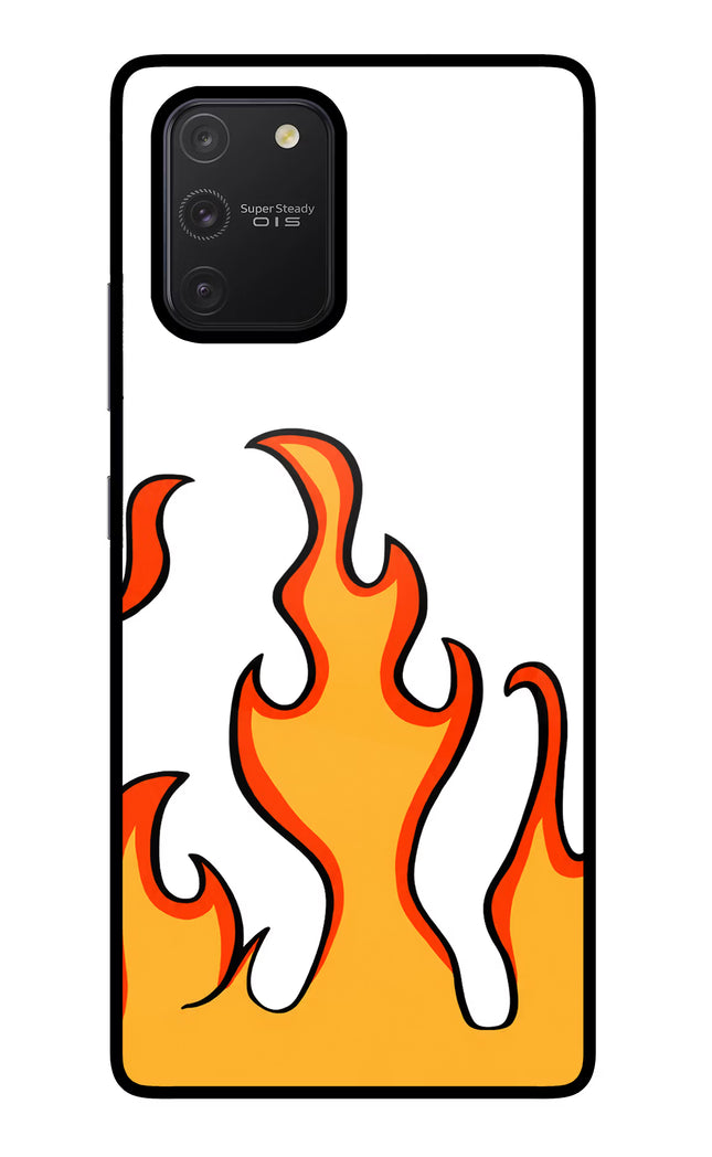 Fired Up – White Samsung S10 Lite Glass Case