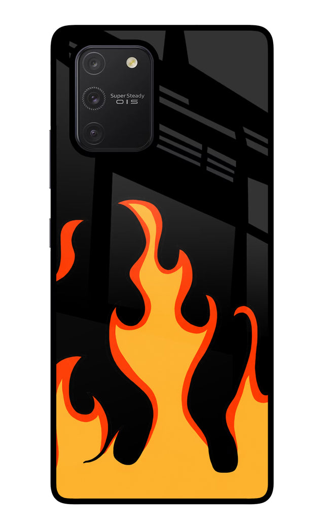 Fired Up – Black Samsung S10 Lite Glass Case