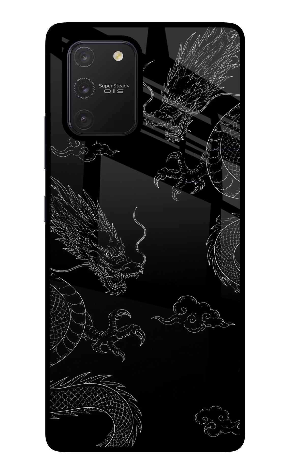 Twin Dragons Samsung S10 Lite Glass Case Back Cover by Casekaro