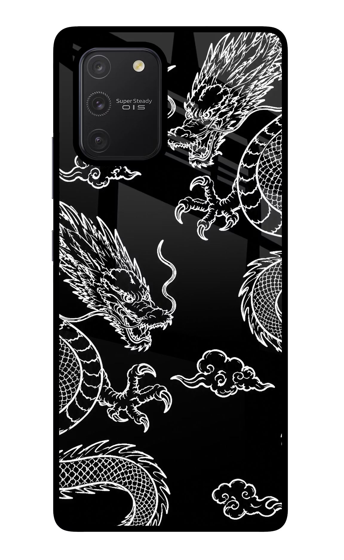 Twin Dragons Samsung S10 Lite Glass Case Back Cover by Casekaro