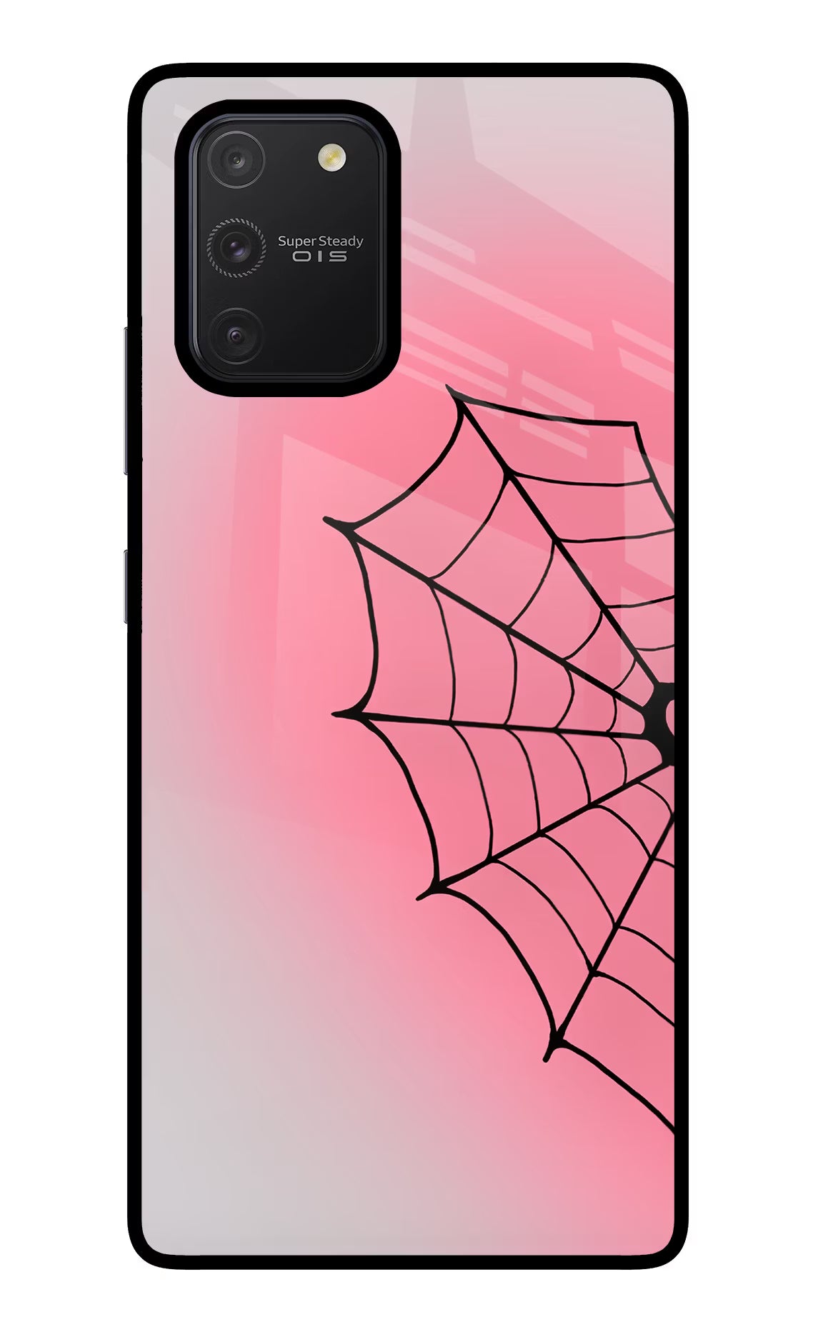 Pink Web Samsung S10 Lite Glass Case