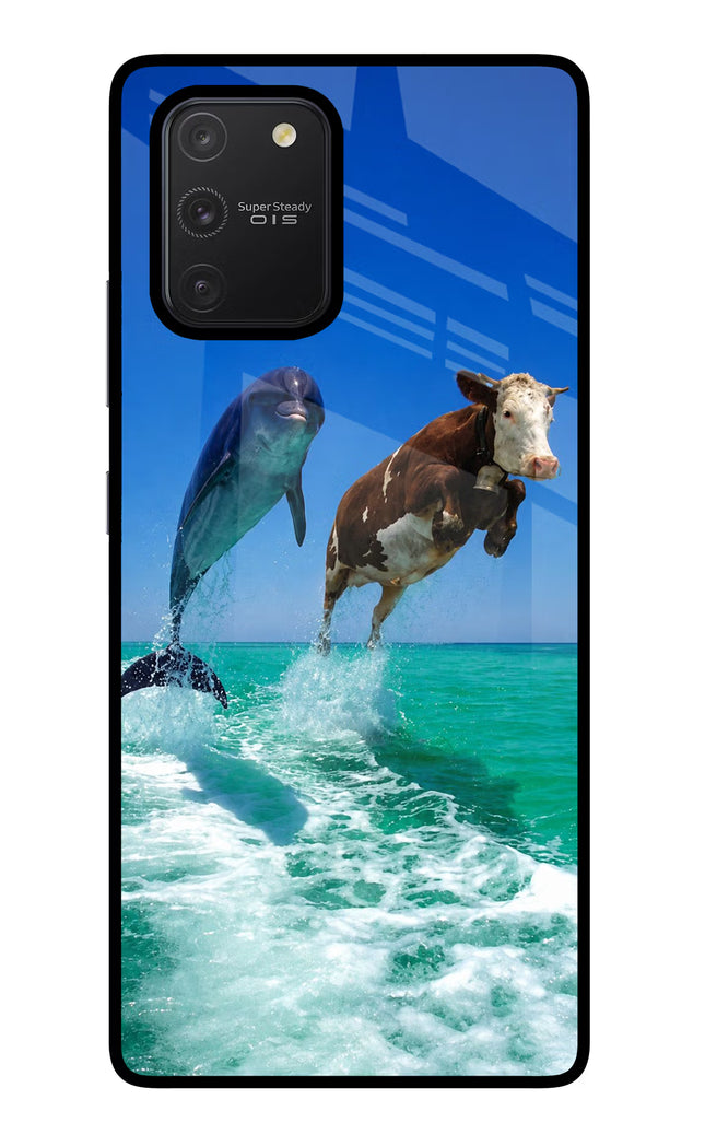 Dolphin vs Cow Samsung S10 Lite Glass Case
