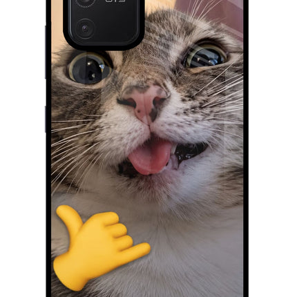 Silly Cat Call Samsung S10 Lite Glass Case