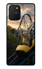 Rollercoaster Dog Samsung S10 Lite Glass Case
