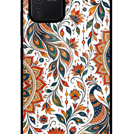 White Mayura Samsung S10 Lite Glass Case