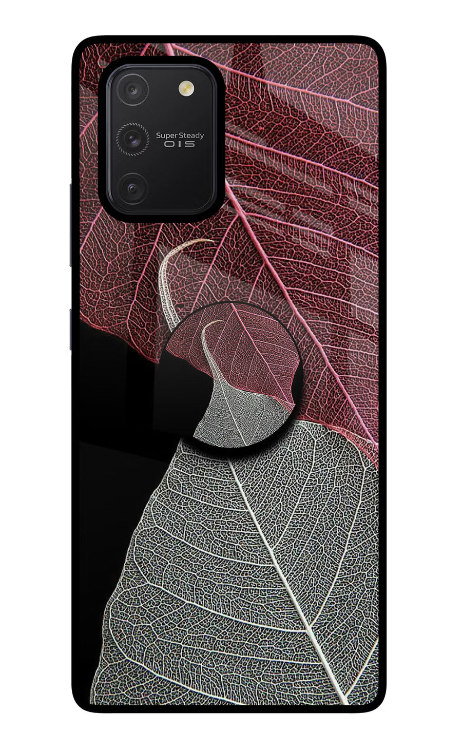 Leaf Pattern Samsung S10 Lite Pop Case, Glass case