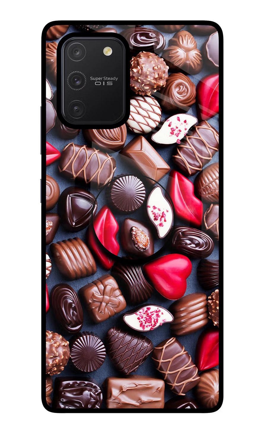 Chocolates Samsung S10 Lite Pop Case, Glass case