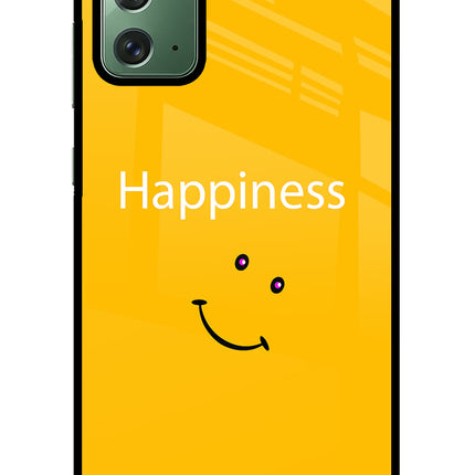 Happiness With Smiley Samsung Note 20 Glass Case
