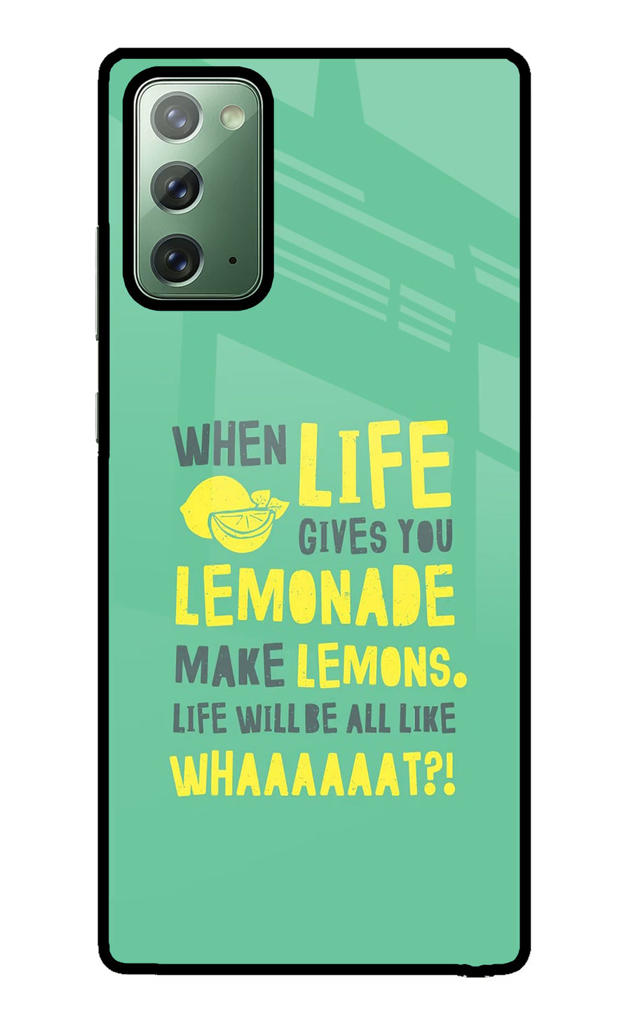 Quote Samsung Note 20 Back Cover, Glass case