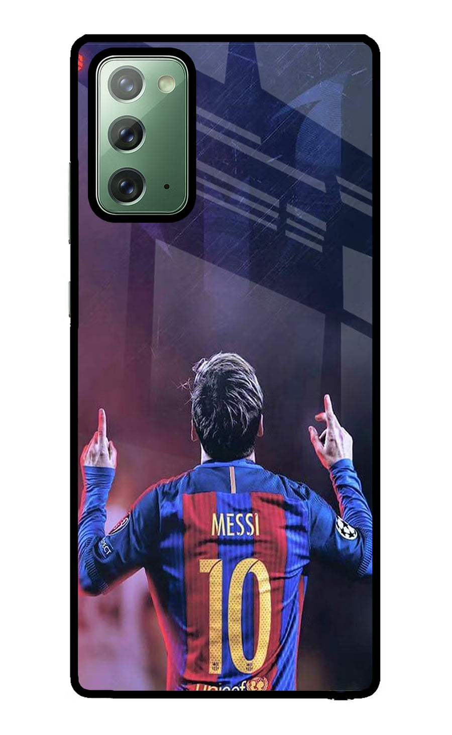 Messi Samsung Note 20 Back Cover, Glass case