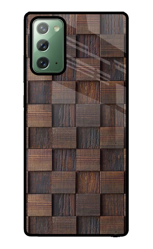 Wooden Cube Design Samsung Note 20 Glass Case