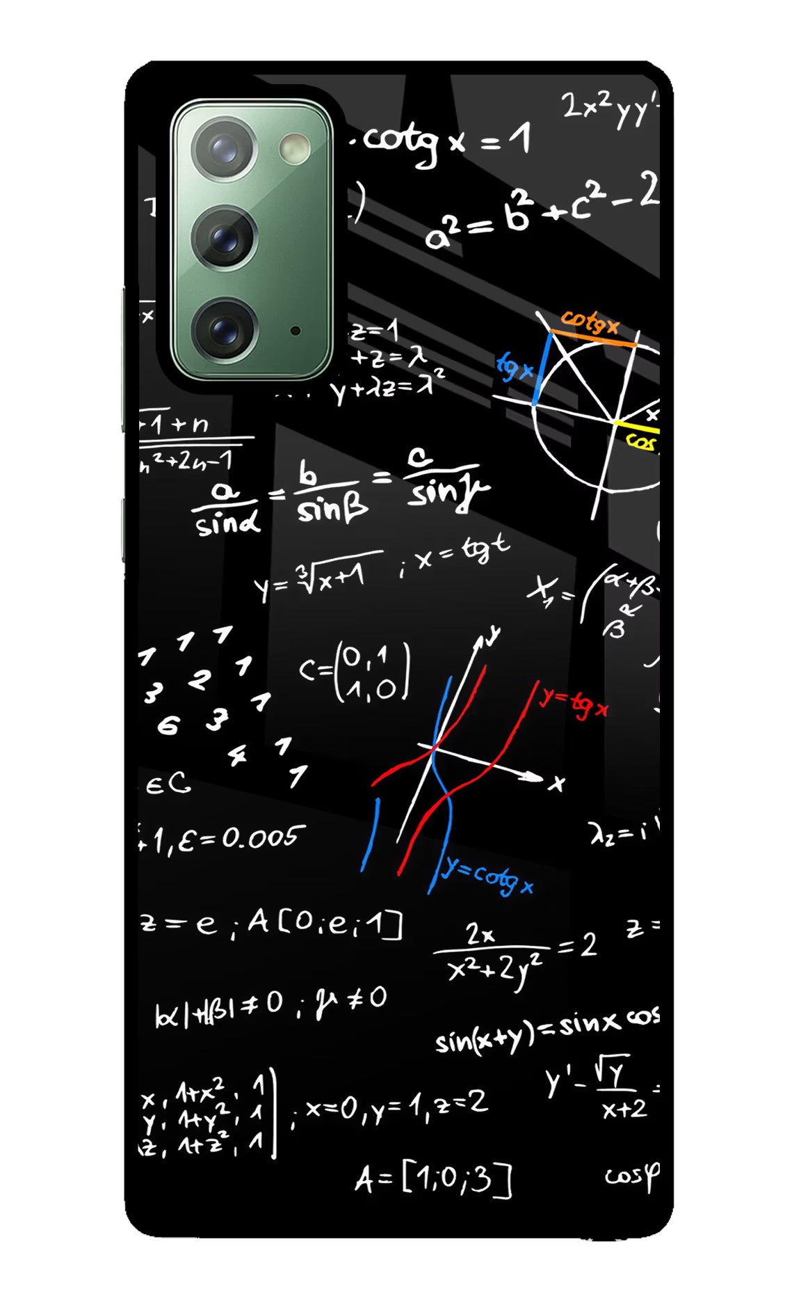 Mathematics Formula Samsung Note 20 Glass Case Back Cover by Casekaro