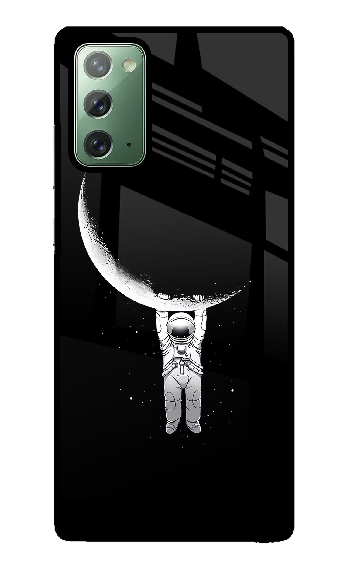 Moon Space Samsung Note 20 Glass Case Back Cover by Casekaro